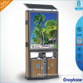 led display board price solar energy trash bin light box